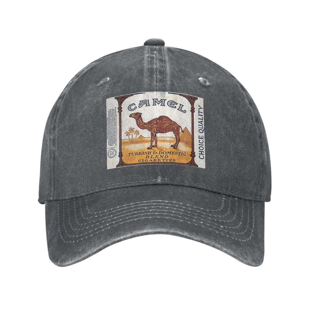 Unisex baseballové čepice Vintage velbloudí cigaretová krabička Džínová látka Letní sportovní baseballové kšiltovky Hip Hop čepice Casquette