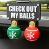 1 Set Christmas Hitch Cover Weather-proof Car Pickup Truck Trailer Swinging Check Out My Balls Tow Hook Cover Decoration Ornament Exterior Accessories
