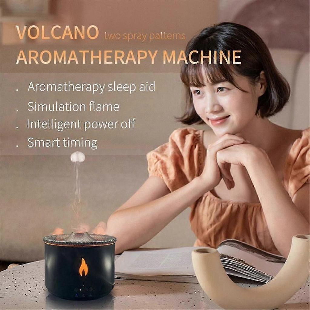 Flame Full Of Cracks Small Volcano Household Sprayer Fragrance Machine Silent Aroma Deodorizer Eu P