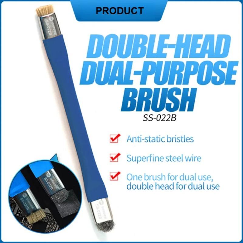SUNSHINE SS-022B SS-022A Perie Sigură Antistatică Perie Curățare Placă de Bază PCB pentru Kit Instrumente Reparație Telefon Mobil Set Dublu Cap