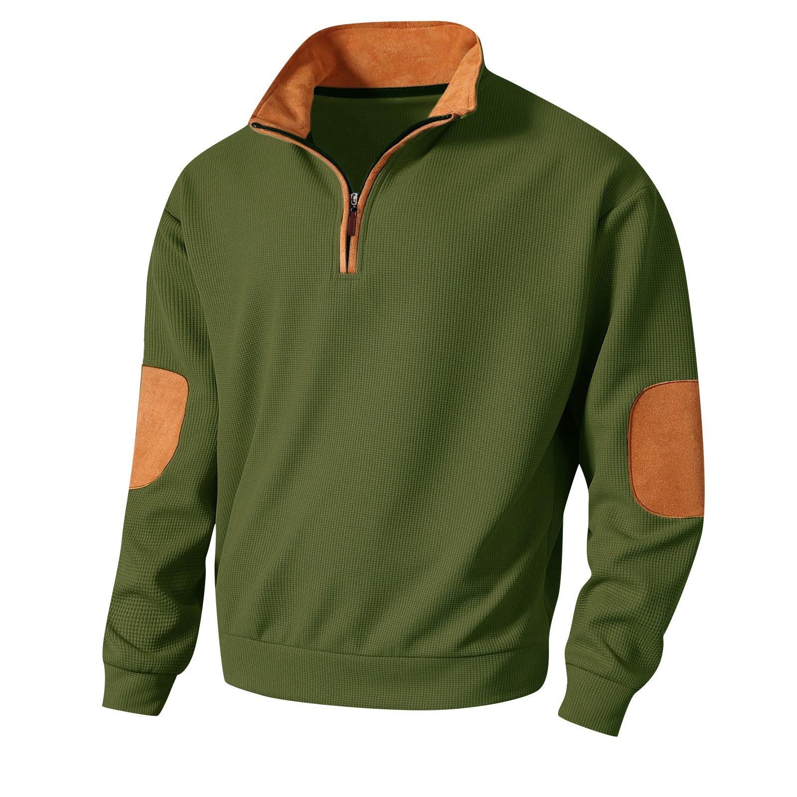 

Весенне-осенний мужской уличный повседневный свитер европейского размера с воротником-стойкой и длинными рукавами M