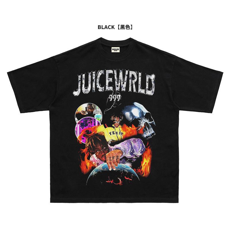 2026 Summer New Design Juice WRLD HighQuality HipHop Street Comfortable Mens Roundneck Printed TShirt