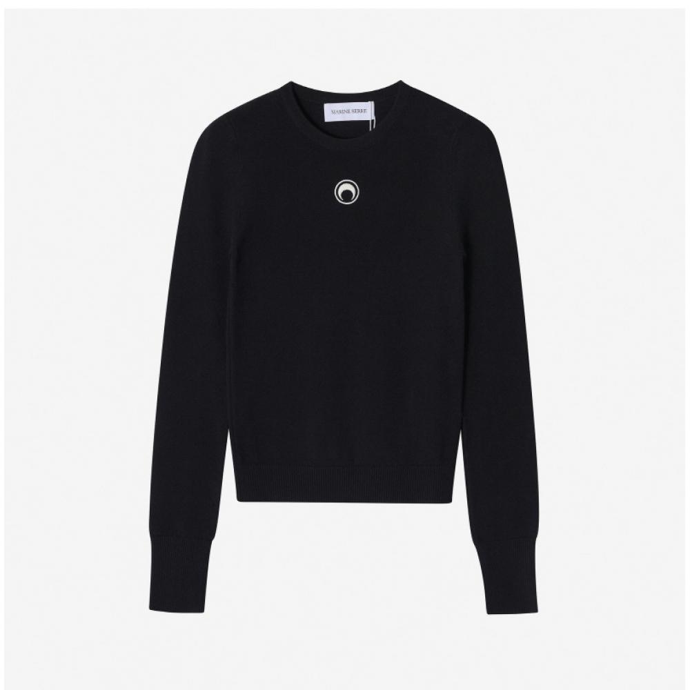 Marine Serre Moon Logo Fitted Women Knit Wtk014a Ckni0511 Bk99