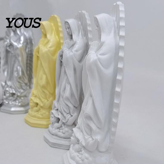 Decorative Holy Figures for Desk Our Lady of Guadalupe Mexico Sculpture Statue, Resin Virgin Mary Figurine, Baptism Souvenirs Religious