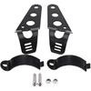 KIMISS Gabel-Scheinwerfer-Montagehalterung, 35-43mm Motorrad-Scheinwerferhalterung Gabelrohr-Klemme Set Schwarz für Chopper Cafe Racer