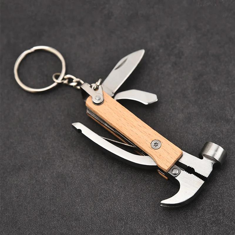 8-in-1 Multifunctional Sheep Horn Hammer Tool EDC Convenient Portable Household Claw Hammer Multi-purpose Small Tool