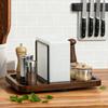 Kitchen Storage Rack Wooden Napkin Holder Rotating Spice Rack Multi-functional Vertical Seasoning Organizer