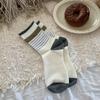 Women's New Autumn Products All Kinds of Striped Color Curled Edge Boneless Yuezi Tube Pile Socks