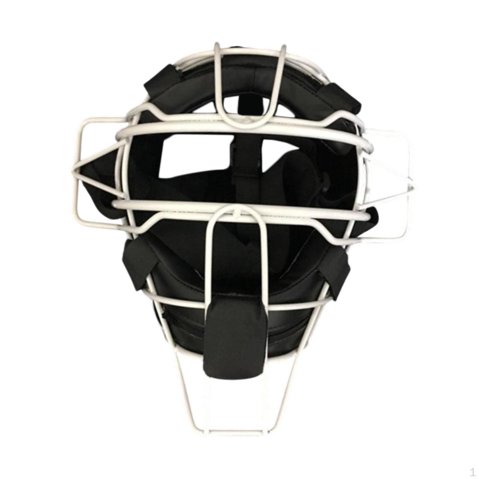 Baseball Catcher helma obličejový chránič pro dospělé Prodyšný profesionální outdoorový sport absorbující nárazy černá