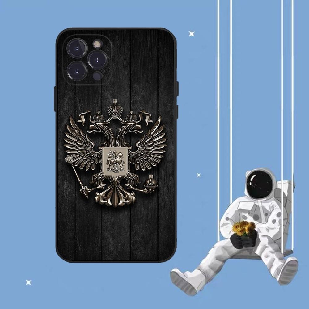 Russia Coat Of Arms Eagle Flag Phone Case For iPhone 14 11 12 13 Mini Pro XS Max Cover 6 7 8 Plus X XR SE 2020 Funda Shell