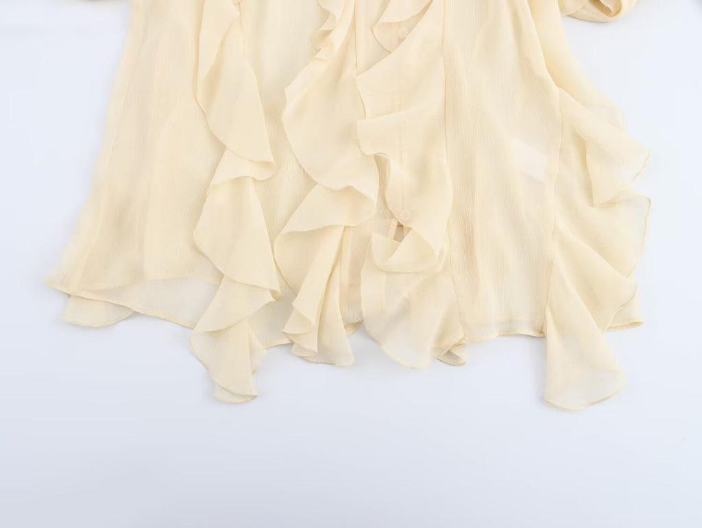 TAOP&ZA Dámská letní temperamentní vrstvená halenka s volánky