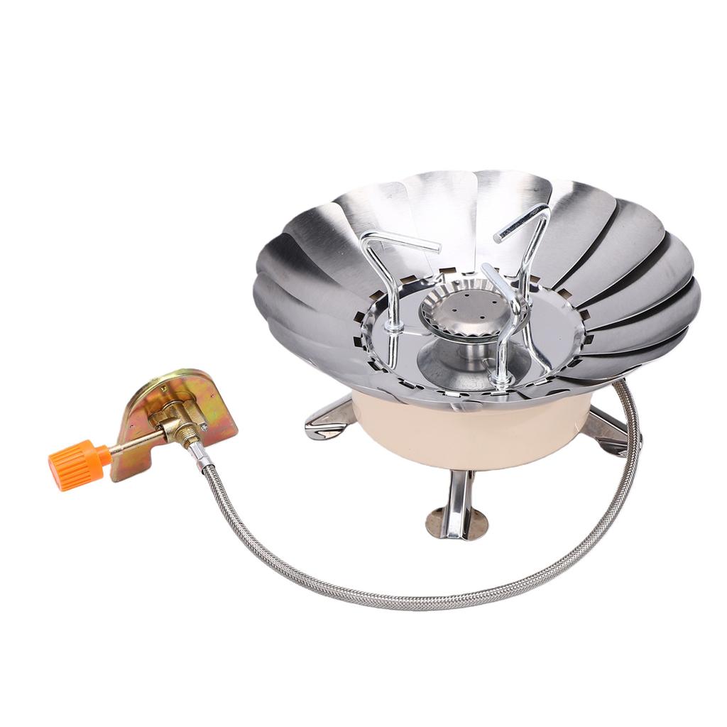 4500W Windproof Camping Stove Camping Gas Stove with Piezo Ignition for Outdoor Backpacking Hiking Picnic