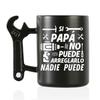 Dad Gifts Coffee Mug with Wrench Spanner Handle, Cool Mug for Dad - If Dad Can't Fix It, Funny Ceramic Mug for Father On Birthday, Father's Day, Chris