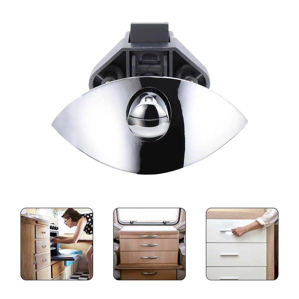 Zinc Alloy Button Lock Push Button Type Furniture Cabinet Wardrobe Drawer Lock Marine Boat Yacht Hardware Accessories