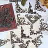 Journamm 96Pcs/4pack Vintage Corner Decoration Sticker Paper Material for Scrapbooking Junk Journal Diary Collage Decor Supplies