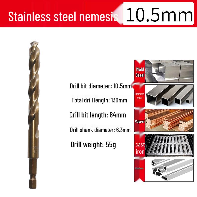 Hochharter Kobalt-Sechskant-Spiralbohrer für Edelstahl