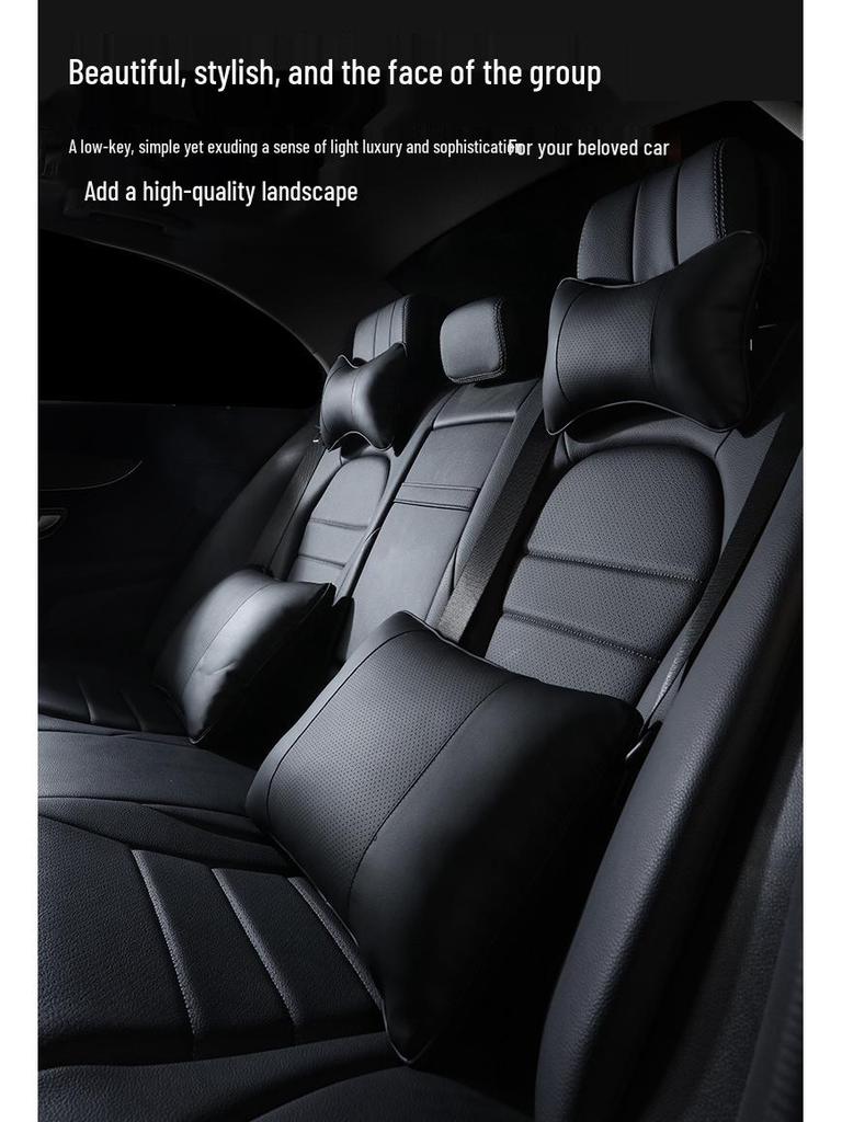 Honda Accord CR-V Civic Car Headrest & Lumbar Support Pillow Set