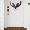 Hanging Door Sign Wooden Independence Day Ornament Patriotic Door Hanger American  Wooden Plaque For Wall Front Porch Outdoor
