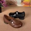 Retro Chunky-Heel Mary Janes New Spring/Fall Styles—Lightweight Fashionable and Slip-Resistant Shoes for Middle-Aged and Elderly Women