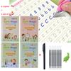 4 caiete magice, jucărie pentru copii, scris, reutilizabil, ștergere gratuită, engleză, matematică, desen, jucărie pentru copii, exersare de scris, carte de copiere