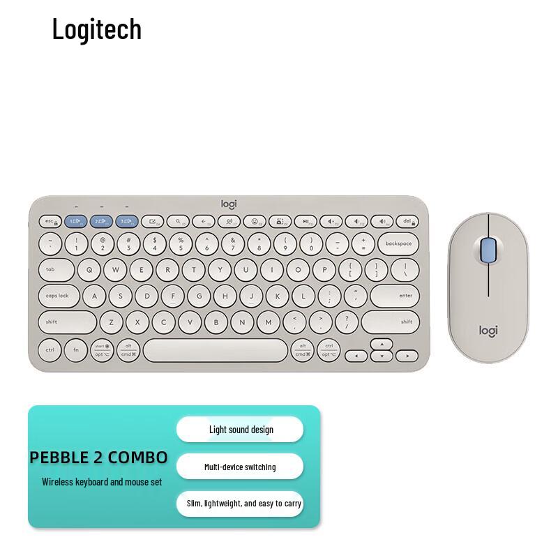 

Logitech Pebble 2 Combo Wireless Keyboard and Mouse Set