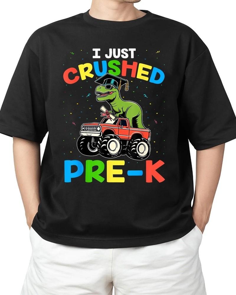 I Crushed Pre-K Graduation Dinosaur Adult S-4XL Unisex T-Shirt M