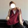 Herbst- und Wintermode: Retro-Stil Patchwork, kontrastierendes, locker sitzendes Kapuzensweatshirt