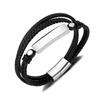 Leather Rope Bracelet Y2k Style Bracelets Black Hand Accessories for Man Stainless Steel Jewelry Thailand ALN25122978