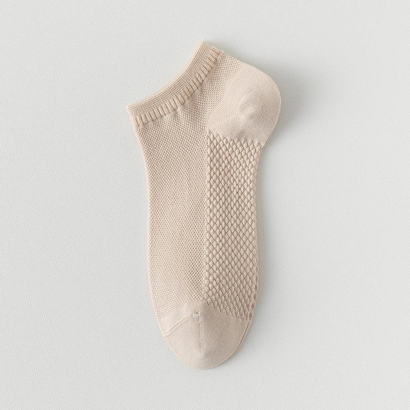 Boat Socks, Pure Cotton Anti-odor and Sweat-absorbing Summer Thin Women's Short Socks, Mesh Boneless All-cotton Socks