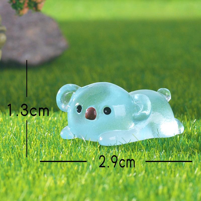 Transparent Resin Luminous Cartoon Koala Luminous Animal Figurine Home Decoration Accessory