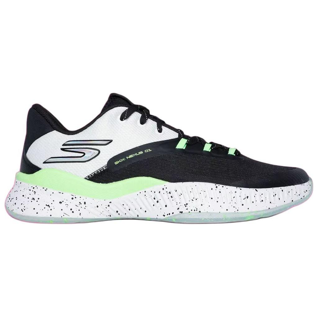 Skechers Skx Nexus Comode Versatili Resistenti Scarpe da Basket Basse Sneakers da Uomo Nero Bianco 253015-WBLM