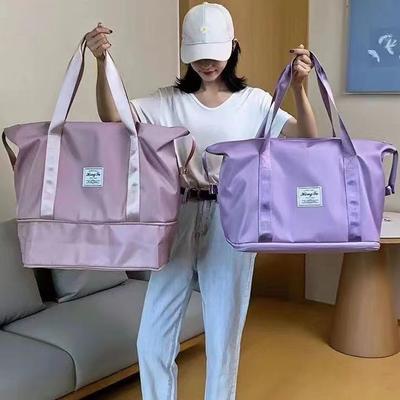 Wasserdichte Gepäcktasche mit großer Kapazität für universelle faltbare Reisetasche, Trocken- und Nasstrennung, Fitnesstasche, Handtasche, Reisetasche