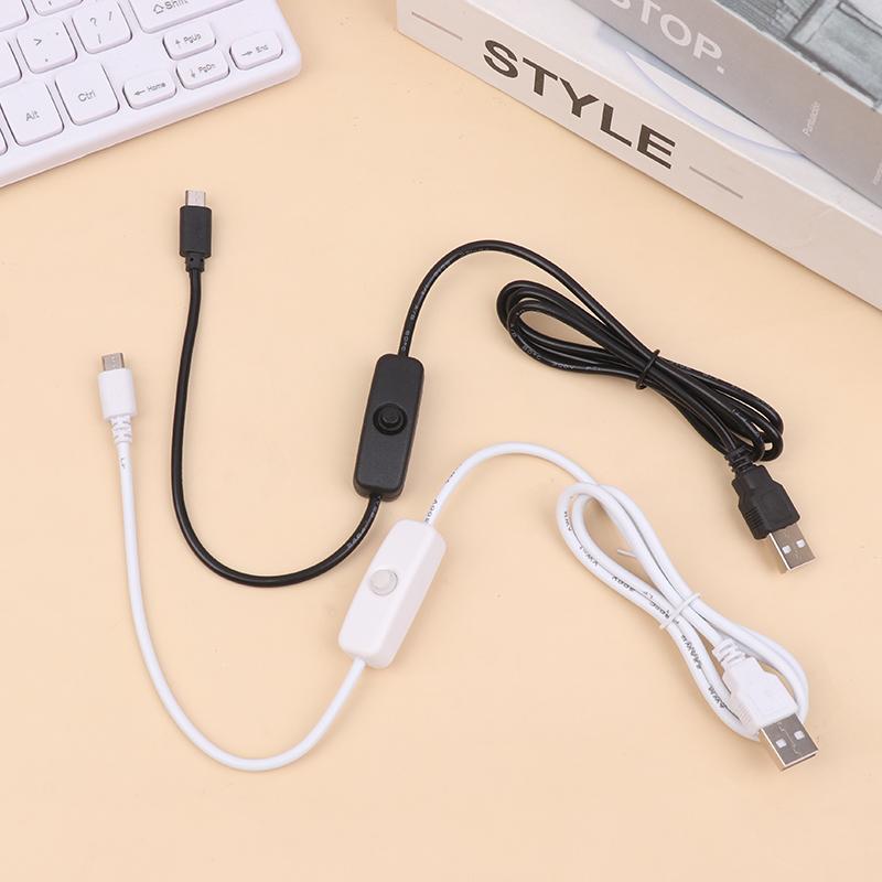 Usb Type-C Extension Cable With On Off Switch Usb To Type C Extension Cable For Usb Lamp Usb Fan Led Strip Lamp Bulb Light