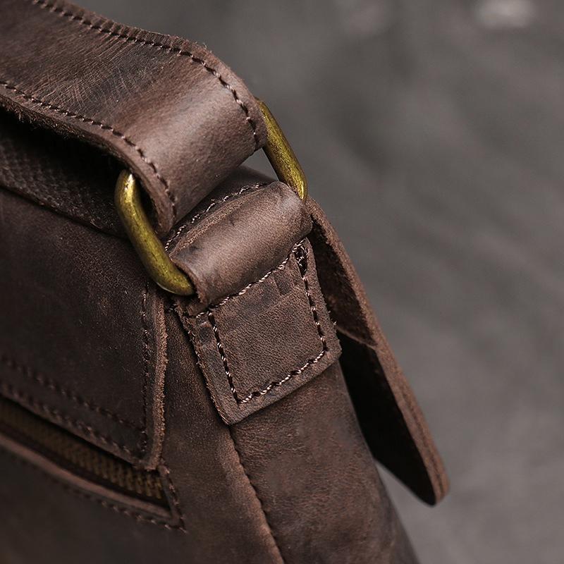 High Quality Messenger Bag for Men Genuine Leather Crossbody Bag Male Easy Travel Shoulder Bag for Tablet Men's Leather Handbag