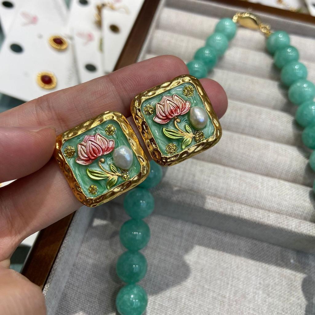 Tianhe Stone Ru Kiln Color Beaded Necklace 12Mm Size Is Suitable For Spring And Summer Wear, Beautiful