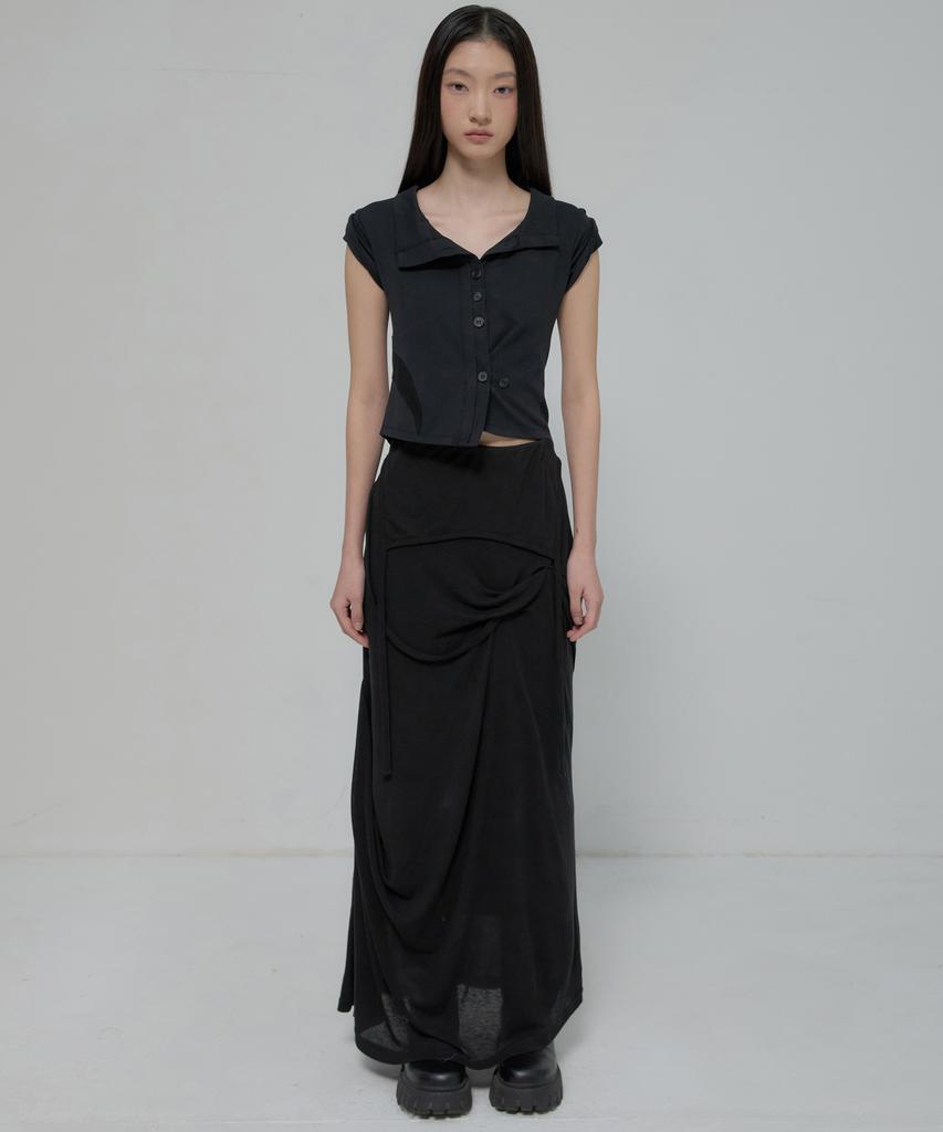 Peulleeoeob Paneled Half Shirts (Fl-123_Black)
