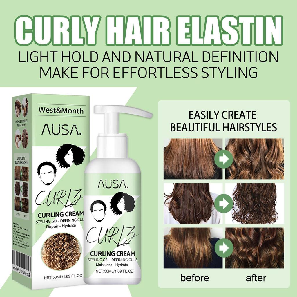 West&Month Bouncy Volume Conditioning Cream Anti-Frizz Curly Hair Volume Natural Volume Styling Hair Care Elasticizer