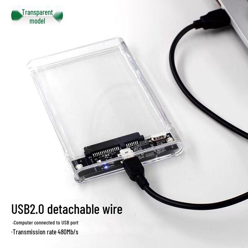 2.5" Transparent USB 3.1 Type-C HDD Enclosure