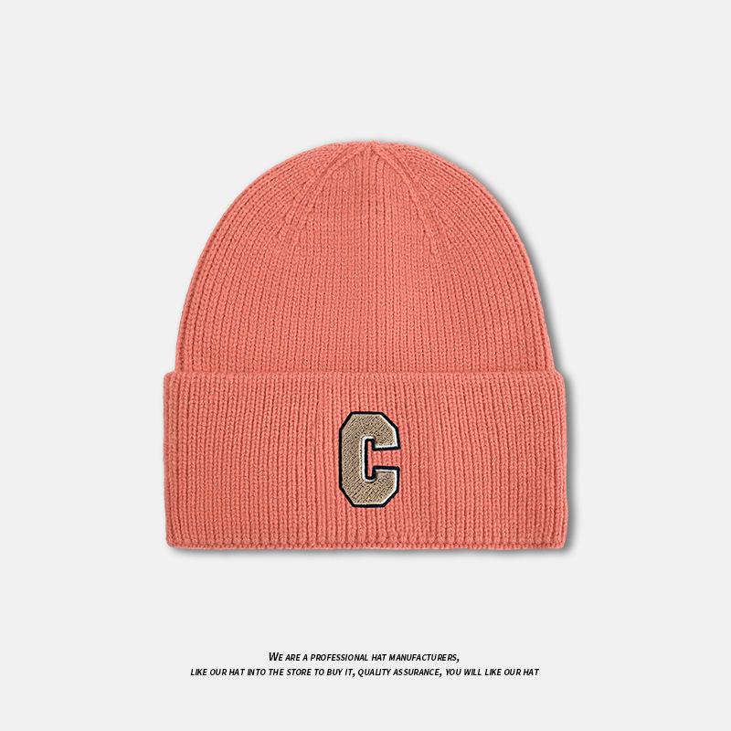 Autumn and Winter Hats for Women Ins Personality Simple Versatile Woolen Hat Showing Face Small Cold Hat Warm Toe Knitted Hat