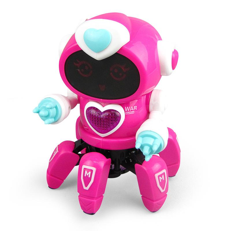 Dancing Six-Claw Fish Robot Electronic Toy Pet Funny Walking With Music Lightd Interaction Toys For Kids Boys' Birthday Gifts