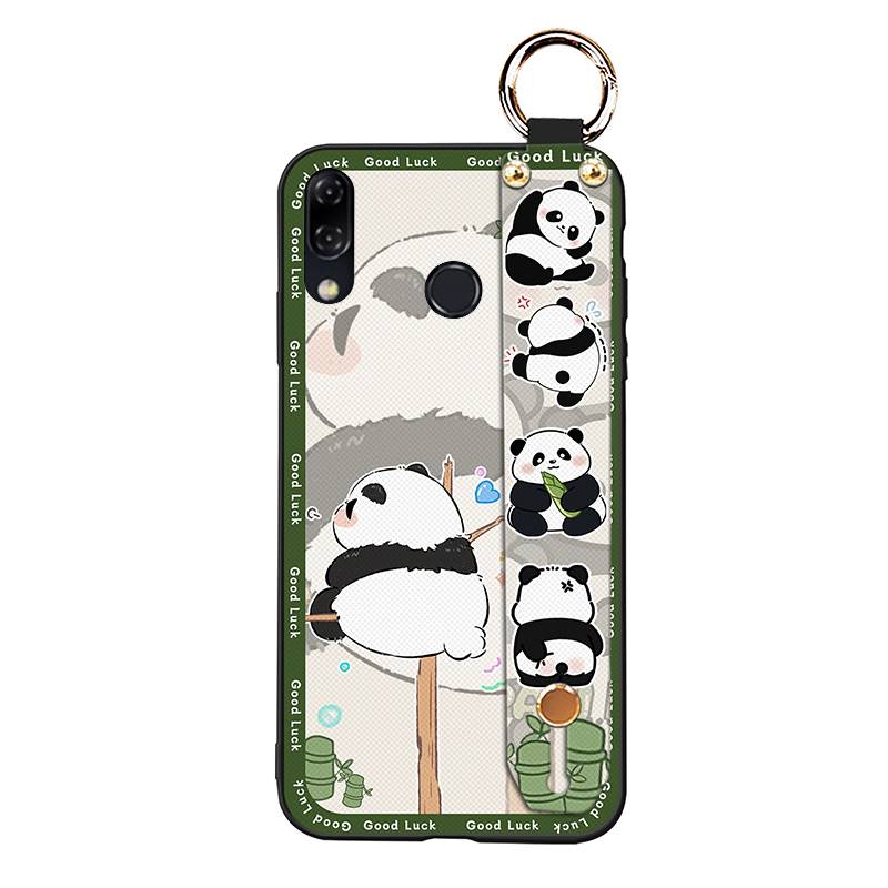 Protective Cute Phone Case For ASUS ZenFone 5 ZE620KL/ZS620KL Wristband Cartoon Panda Wrist Strap Lanyard Shockproof