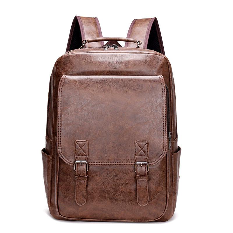 

Retro Large Capacity Backpack, Casual Trendy Laptop School Bag, Daily Travel Commuter Backpack for Men