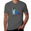 Jaiden animations cute funny eyes bird on a leaf parrot watching you funny TShirt Basic Plain Tee for Spring and Summer