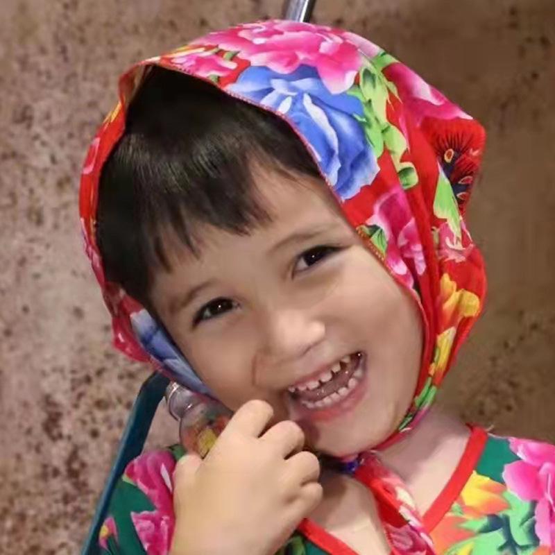 Northeast Ethnic Floral Triangle Headscarf for Performances