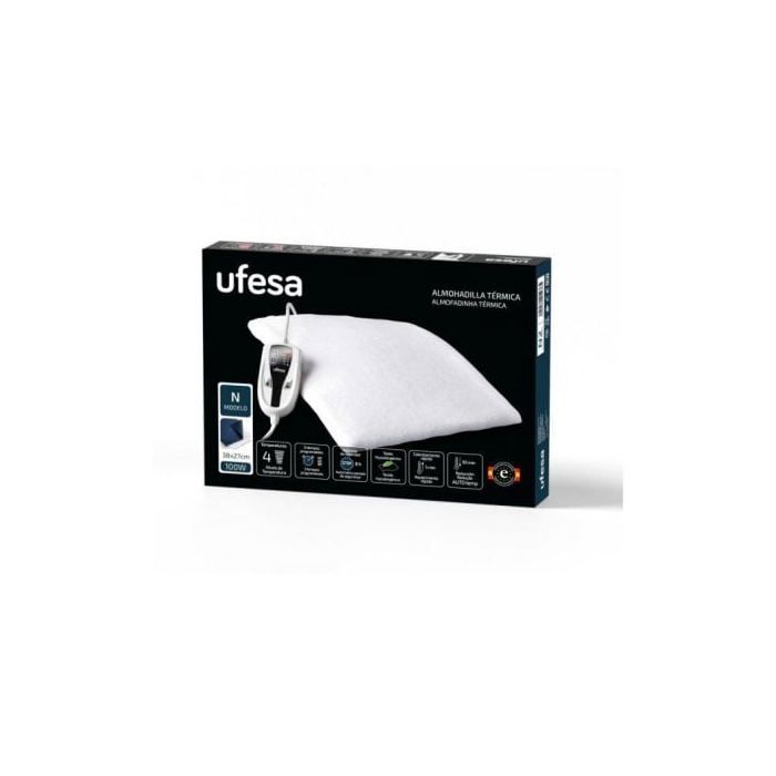 Coussin chauffant électrique - ufesa - flexy heat n4 - 100w - 70x46 cm - 4 niveaux de température