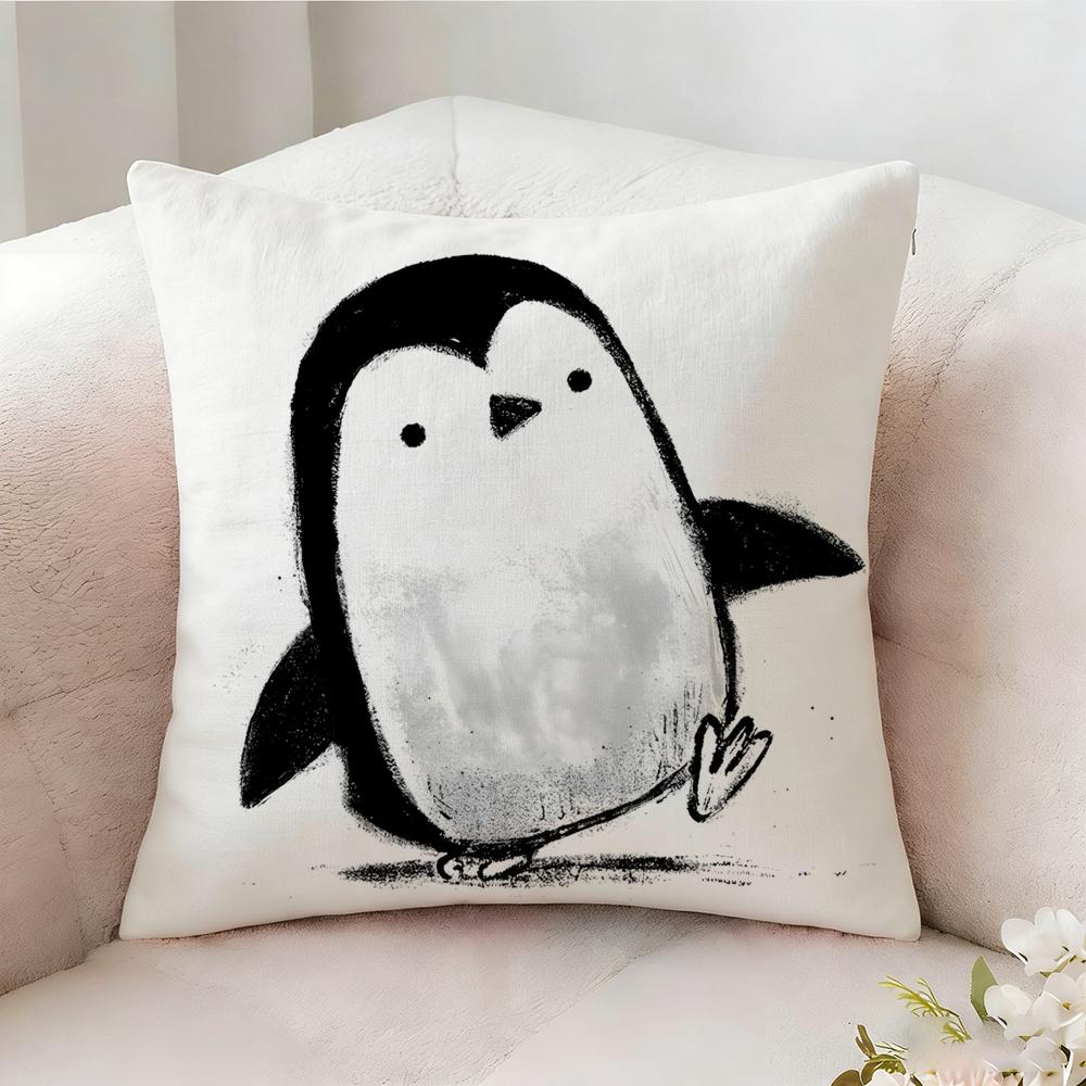 Black And White Animal Patterns Pillow Case Pillowcase Doublesided Printed Sofa Cushion Bedroom Headboard Pillow