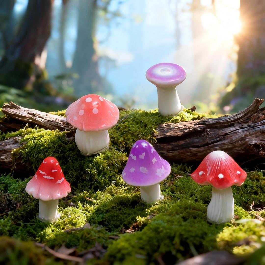

6PCS Micro landscape DIY mushroom decoration set 5PCS