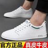 Spring and Autumn Men's Shoes New Leather Summer Breathable Inner Height Increase Casual Board Shoes Soft Soles Men's High-end Shoes Men's