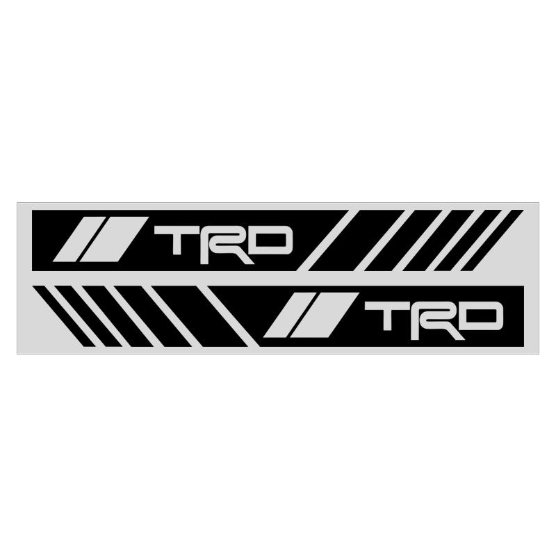 2PCS Car Rear View Mirror Side Stripe Badge 3D Sticker Car Styling for Toyota TRD Chr Corolla Yaris Rav4 E150 E120 Land Cruiser 200