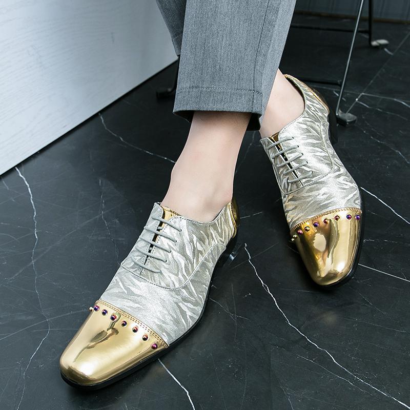 

English Chelsea Rivet pointed leather shoes men s leathershoes 38